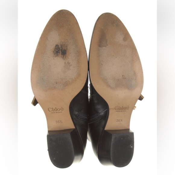 Chloé Leather Animal Print Boots - Picture 5 of 5